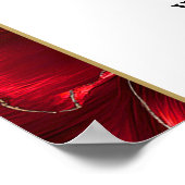 Begrüßungsunterschrift von Burgund Red Floral Poster (Ecke)