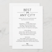 Begrüßungsverpackungskarte Einladung (Vorne/Hinten)