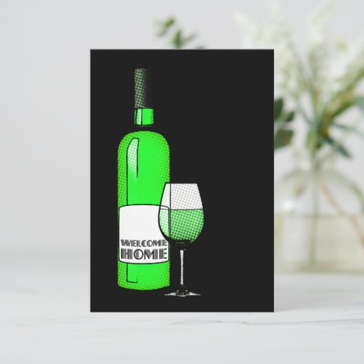 Begrüßungswein Einladung (Stehend Vorderseite)