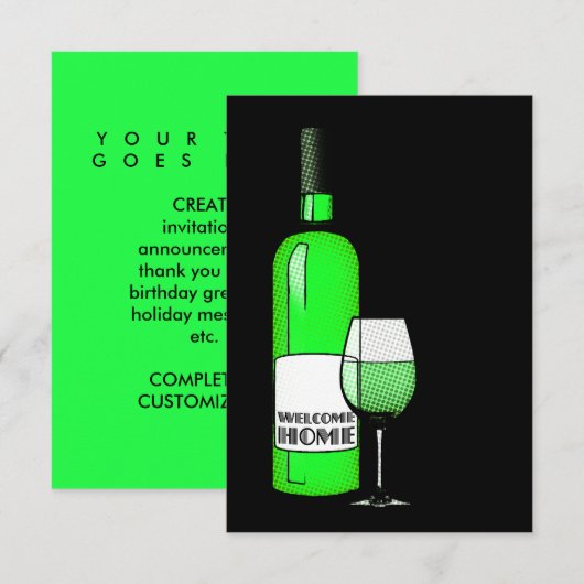 Begrüßungswein Einladung (Vorne/Hinten)