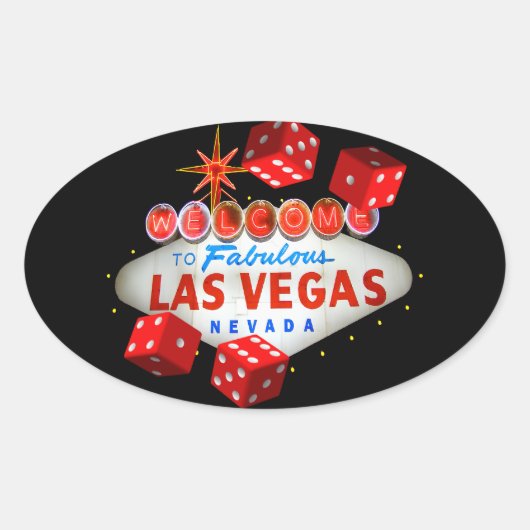 Begrüßungswürfel Ovaler Aufkleber (Vorderseite)