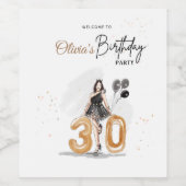 Begrüßungszeichen 30. weinetikett (Einzelnes Label)