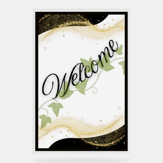 Begrüßungszeichen Acrylschild (Vorderseite)