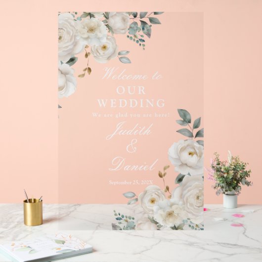 Begrüßungszeichen Acrylschild (Hochzeit)
