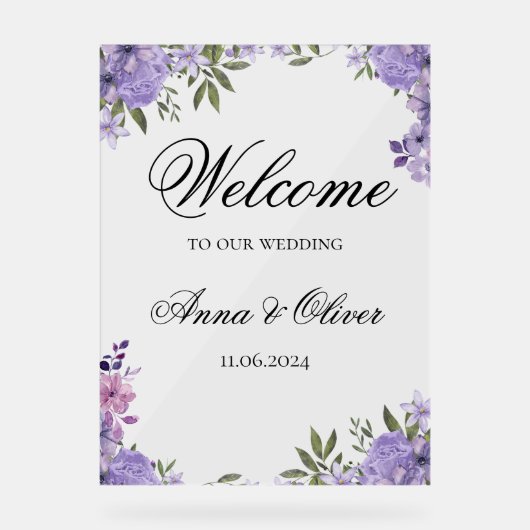 Begrüßungszeichen Acrylschild (Vorderseite)