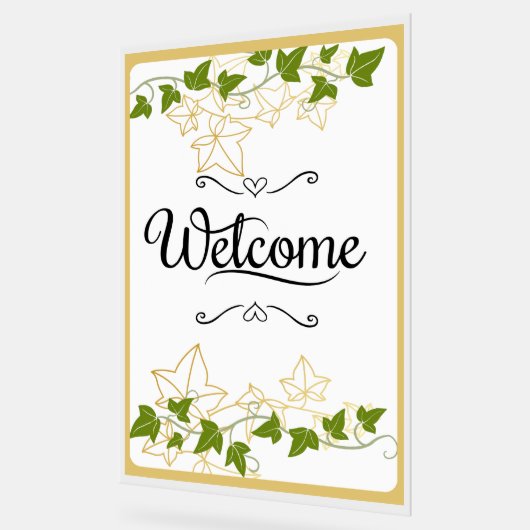 Begrüßungszeichen Acrylschild (Winkel)