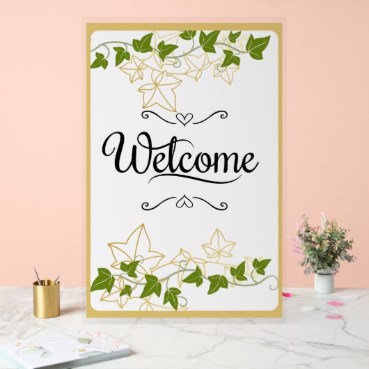 Begrüßungszeichen Acrylschild (Hochzeit)