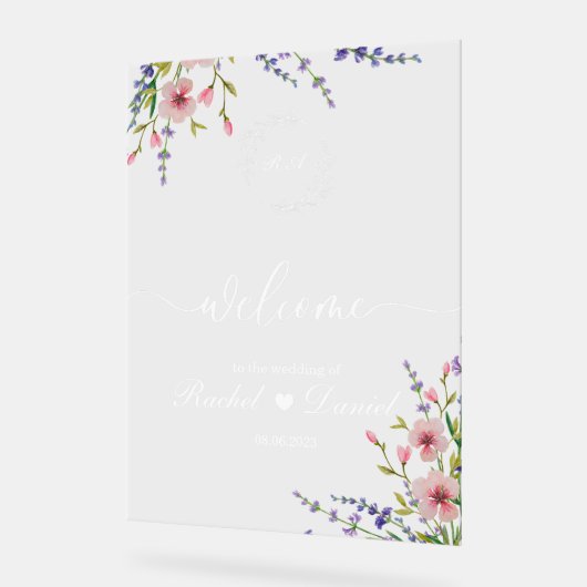 Begrüßungszeichen Acrylschild (Winkel)