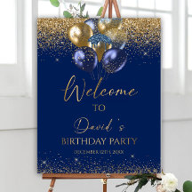 Begrüßungszeichen am Geburtstag, Blauer und Goldba