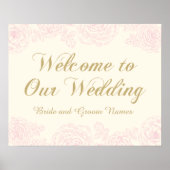 Begrüßungszeichen | Blumendesign Poster (Vorne)