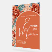 Begrüßungszeichen | Boho Terracotta Floral Acrylschild (Winkel)