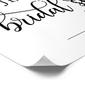 Begrüßungszeichen Brautparty Blumenrosa Poster (Ecke)