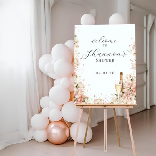 Begrüßungszeichen | Brunch & Bubbly Brautparty Poster