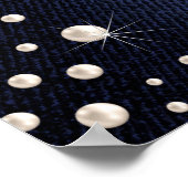 Begrüßungszeichen Denim und Pearls Poster (Ecke)