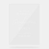 Begrüßungszeichen der Acrylic Modern Graduation Pa Acrylschild (Vorderseite)