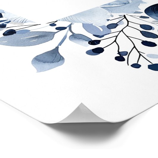 Begrüßungszeichen der Blue Botanical Confirmation Poster (Ecke)