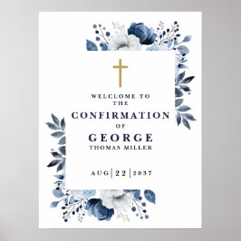 Begrüßungszeichen der Blue Botanical Confirmation Poster