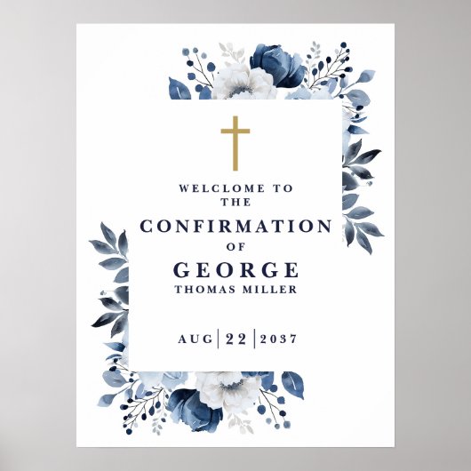 Begrüßungszeichen der Blue Botanical Confirmation Poster (Vorne)