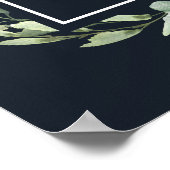 Begrüßungszeichen der Blue Succulent Wedding Mitte Poster (Ecke)