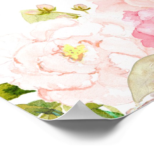 Begrüßungszeichen der Blush-Rose Poster (Ecke)