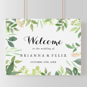 Begrüßungszeichen der botanischen Foliage Poster