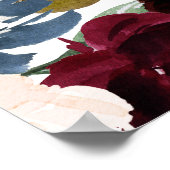 Begrüßungszeichen der Breezy Burgundy Navy Poster (Ecke)