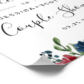 Begrüßungszeichen der Burgunder Marine Poster (Ecke)