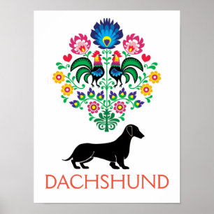 Begrüßungszeichen der Dackel Poster