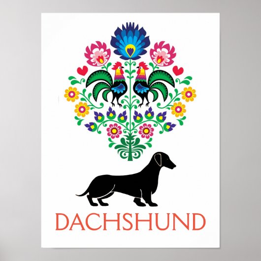 Begrüßungszeichen der Dackel Poster (Vorne)