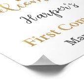 Begrüßungszeichen der ersten Kommunion, Kommunione Poster (Ecke)