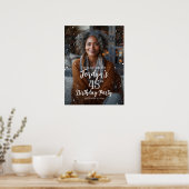 Begrüßungszeichen der Geburtstagsfeier mit Foto Poster (Küche)