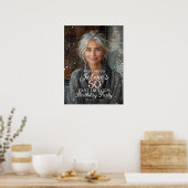 Begrüßungszeichen der Geburtstagsfeier mit Foto Poster (Küche)