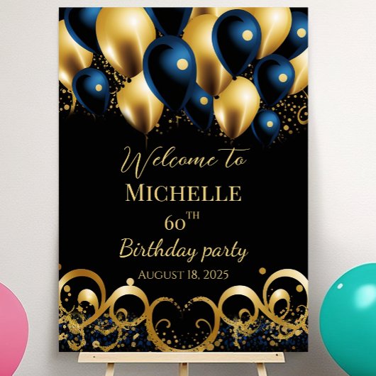 Begrüßungszeichen der Geburtstagspartei Poster