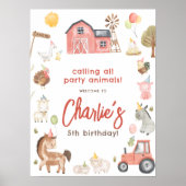 Begrüßungszeichen der Geburtstagspartei von Landti Poster (Vorne)