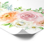 Begrüßungszeichen der Graduierungspartei Blumen un Poster (Ecke)