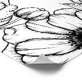 Begrüßungszeichen der handgezeichneten floralen Ho Poster (Ecke)