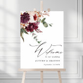 Begrüßungszeichen der Herbst-Romance-Wasserfarbenh Poster