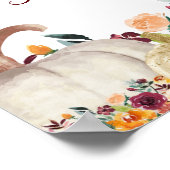 Begrüßungszeichen der Hochzeit im Herbst, Begrüßun Poster (Ecke)