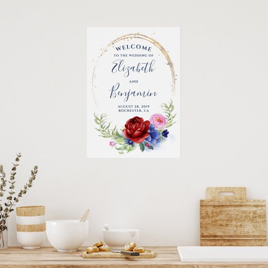 Begrüßungszeichen der Hochzeitsnacht der Marine Bu Poster (Küche)