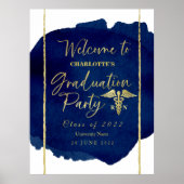 Begrüßungszeichen der Krankenschwester Medical Gra Poster (Vorne)