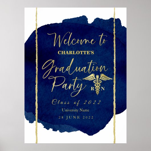 Begrüßungszeichen der Krankenschwester Medical Gra Poster (Vorne)