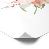 Begrüßungszeichen der Marine und der Rosa Flora Poster (Ecke)