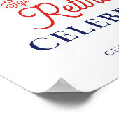 Begrüßungszeichen der modernen amerikanischen Flag Poster (Ecke)