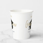 Begrüßungszeichen der modernen Gold Script Graduat Pappbecher (Links)