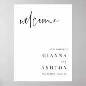 Begrüßungszeichen der modernen Kalligrafie Poster (Vorne)