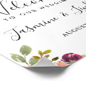 Begrüßungszeichen der modernen Nautic Anchor-Blume Poster (Ecke)