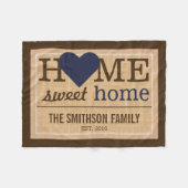 Begrüßungszeichen der Personalisierten Zuhause Swe Fleecedecke (Vorderseite (Horizontal))
