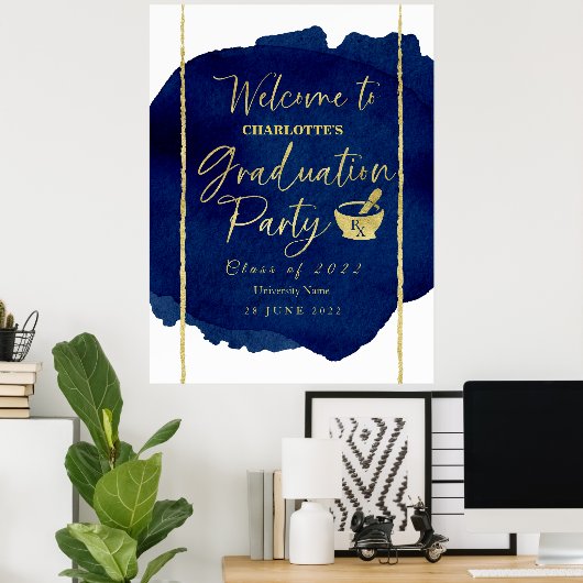 Begrüßungszeichen der Pharmacy School Poster (Heimbüro)