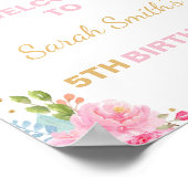 Begrüßungszeichen der Prinzessin Geburtstag Poster (Ecke)