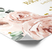 Begrüßungszeichen der Rose Gold und Rosa Poster (Ecke)